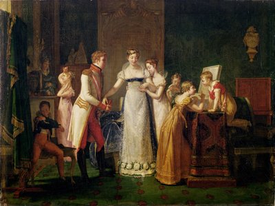 Marie-Louise of Austria Bidding Farewell to her Family in Vienna, 13th March 1810 by Pauline Auzou